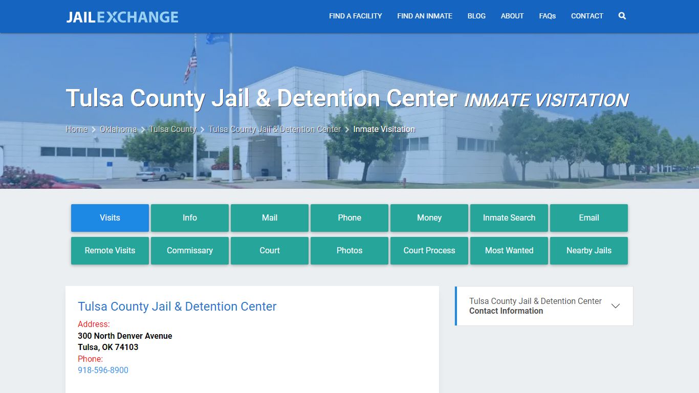 Inmate Visitation - Tulsa County Jail & Detention Center, OK
